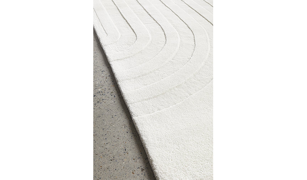 Samira White Arched Modern Rug
