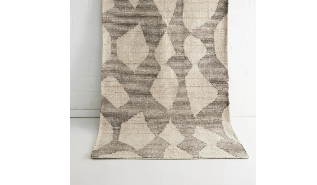 Isla Brown Beige Modern Abstract Design Wool Rug
