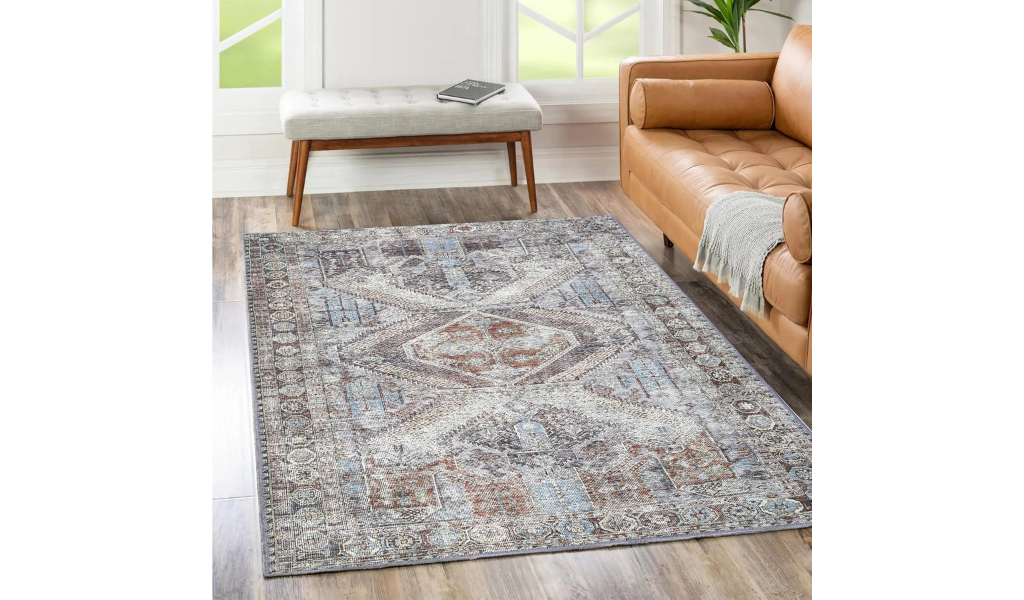 Vivien Blue Grey Tribal Medallion Rug