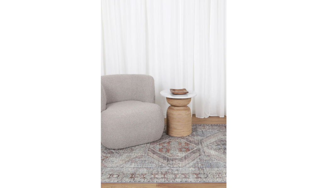 Vivien Blue Grey Tribal Medallion Rug