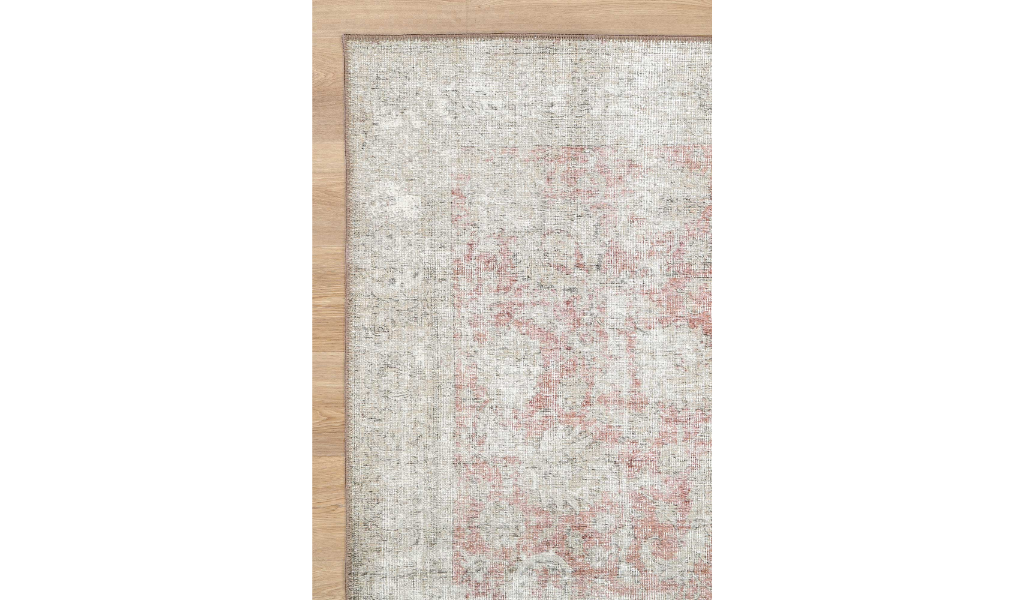 Vivien Natural Red Distressed Transitional Rug