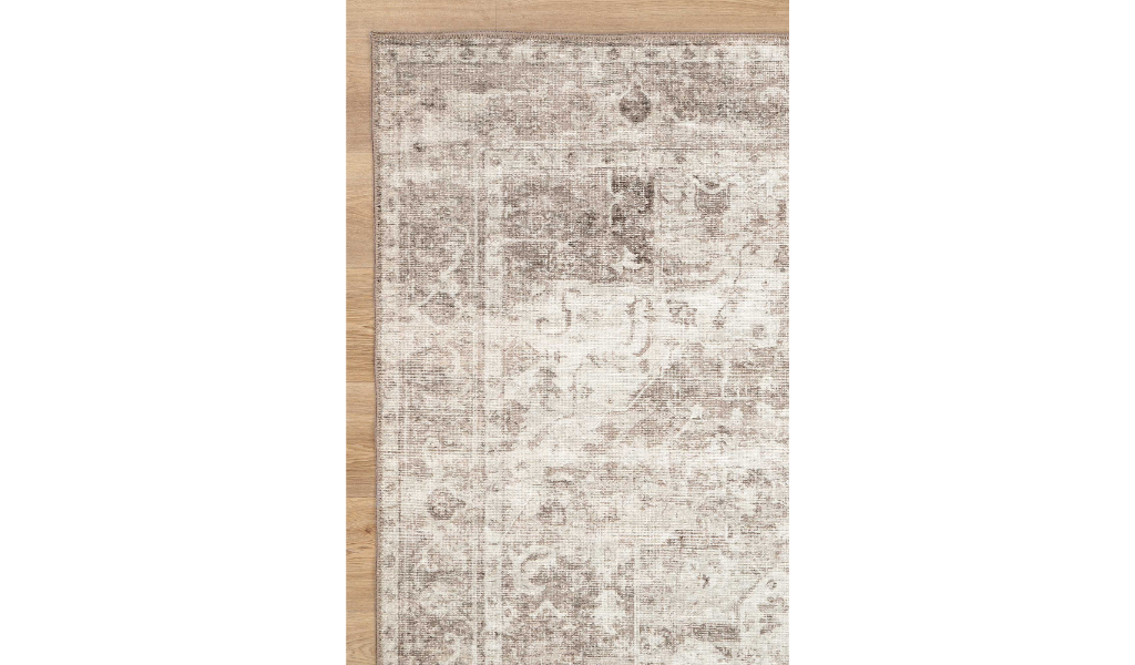 Vivien Grey Brown Distressed Transitional Rug