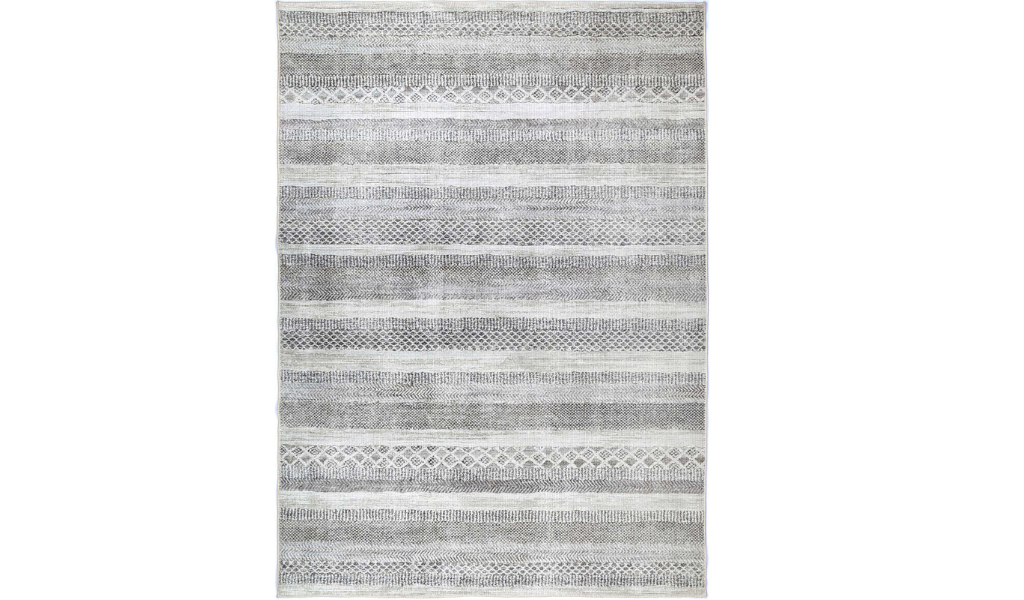 Vivien Pink and Black Distressed Medallion Rug