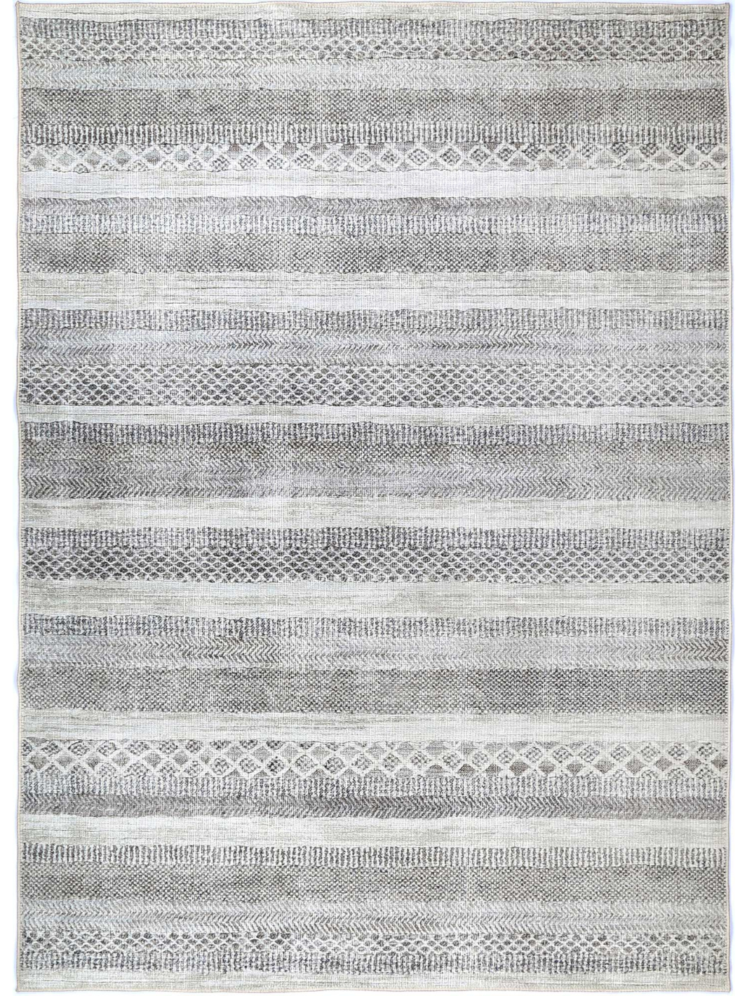 Vivien Grey Tribal Pattern Rug