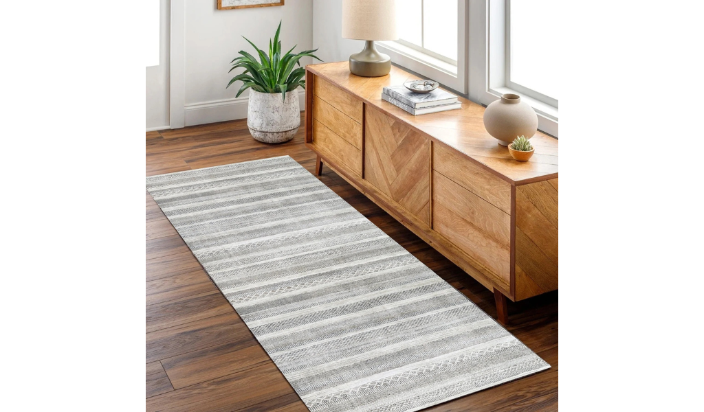 Vivien Grey Tribal Pattern Rug