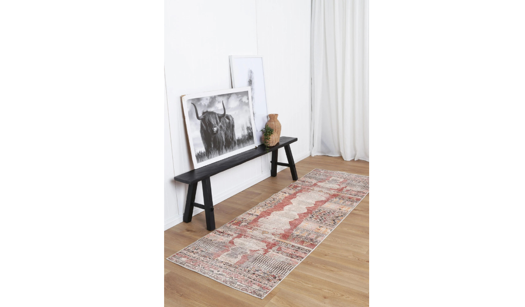 Vivien Red Tribal Multi Pattern Rug