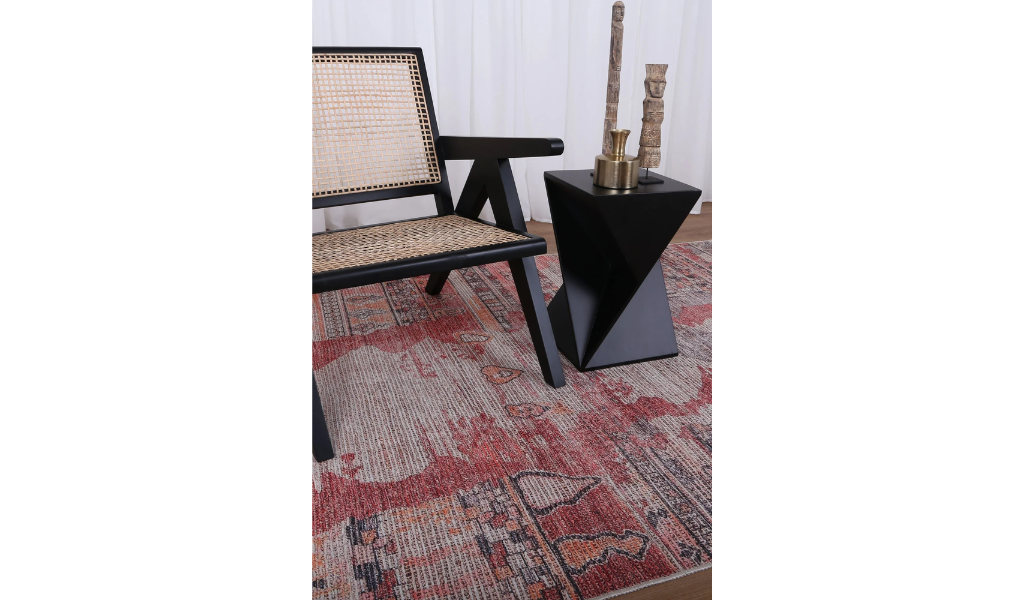 Vivien Red Tribal Multi Pattern Rug