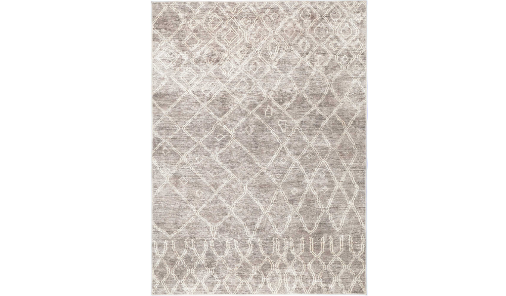 Vivien Grey Beige Diamond Abstract Pattern Rug