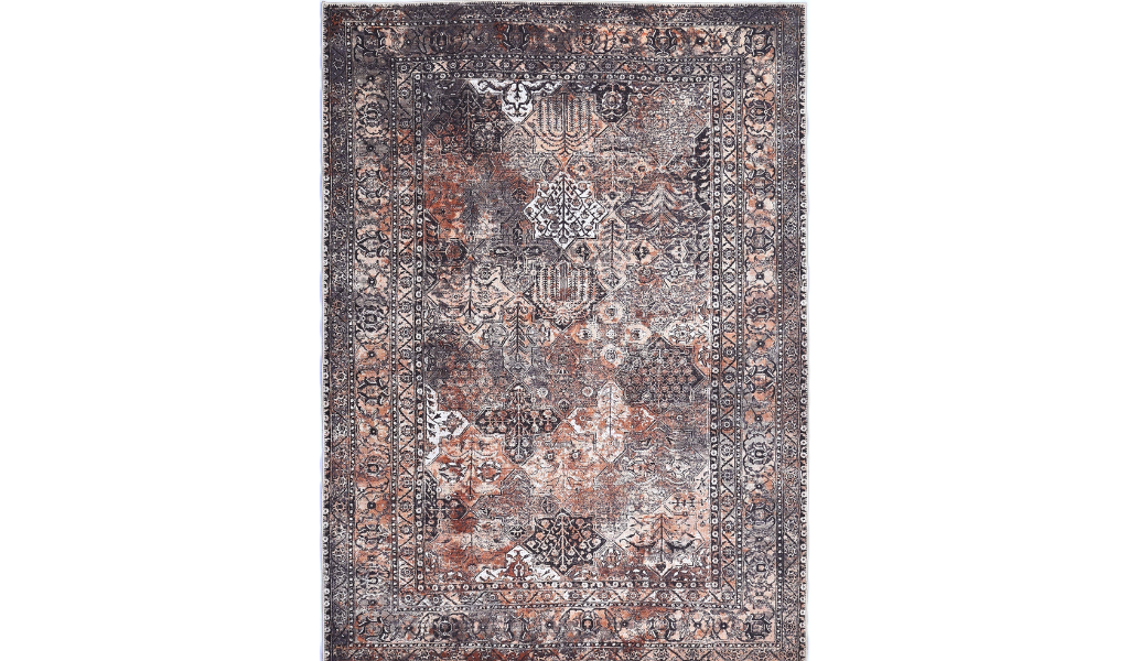 Vivien Red Black Oriental Transitional Rug