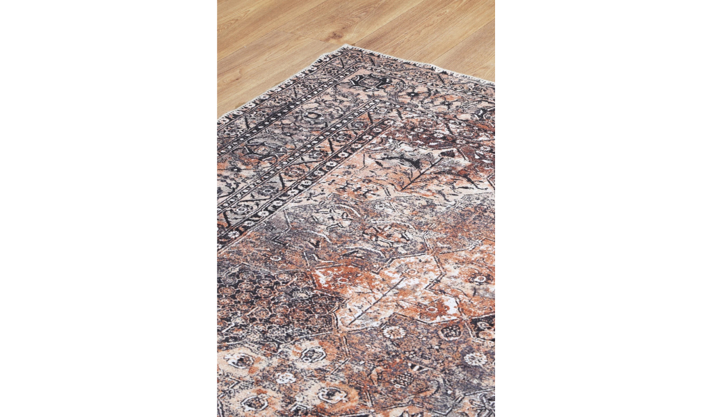 Vivien Red Black Oriental Transitional Rug