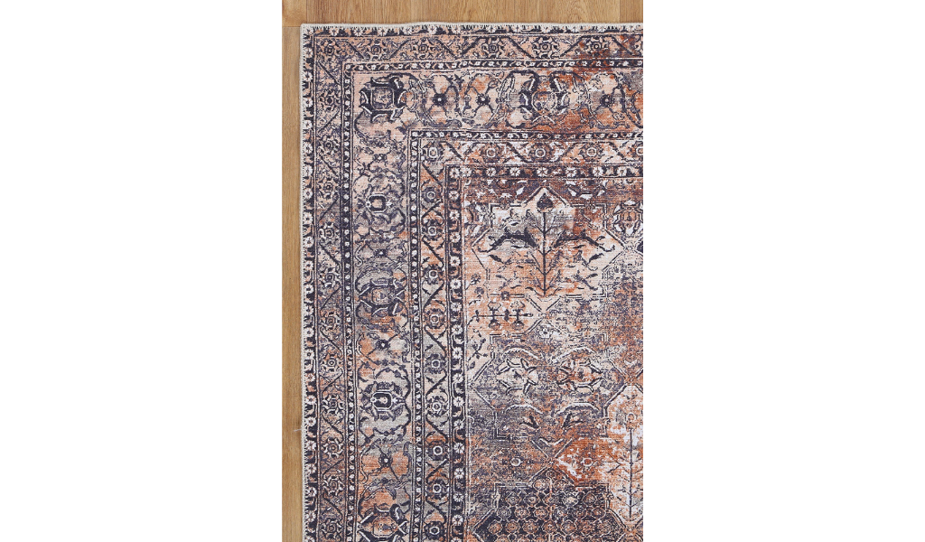 Vivien Red Black Oriental Transitional Rug