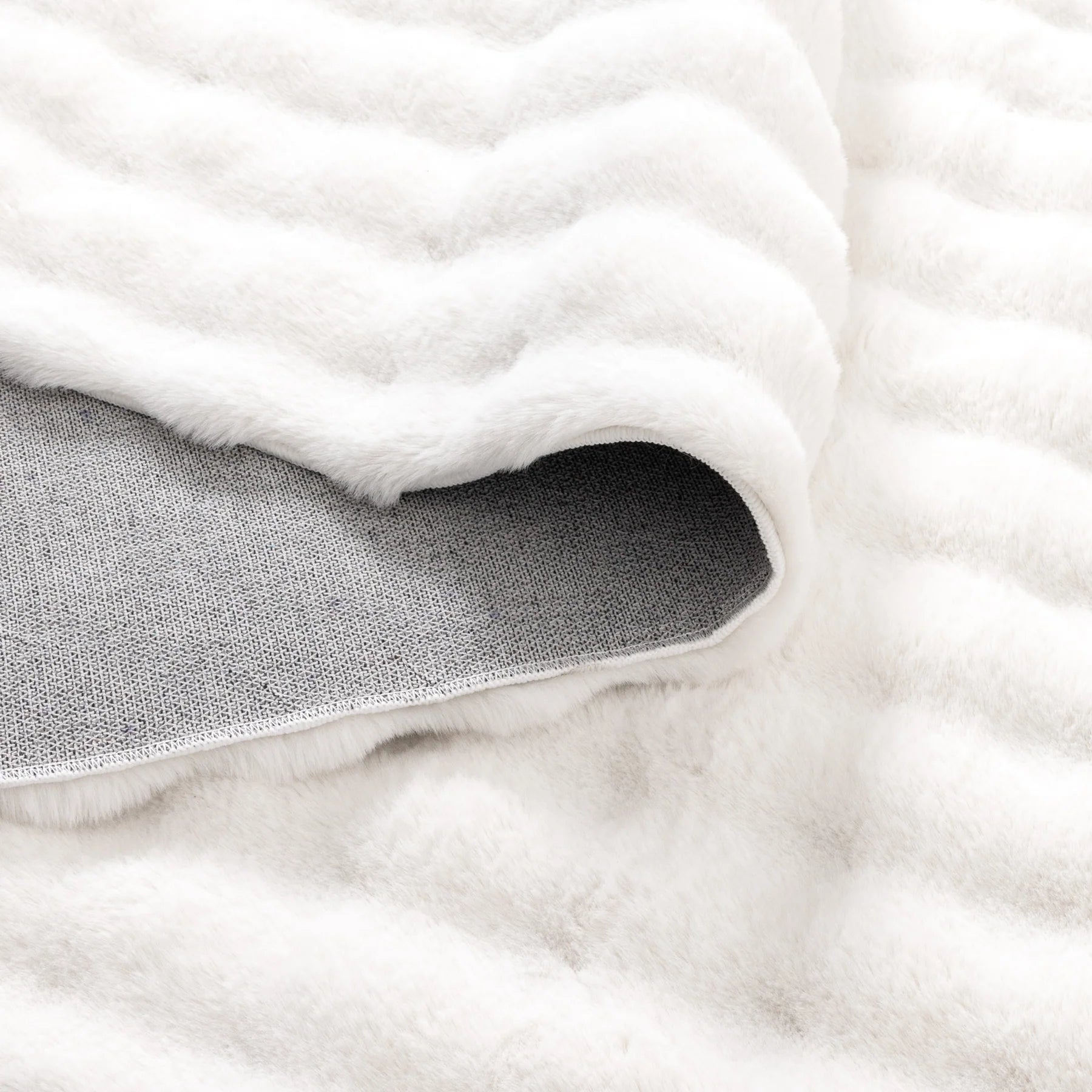 Purity Washable Bubble shaggy White rug