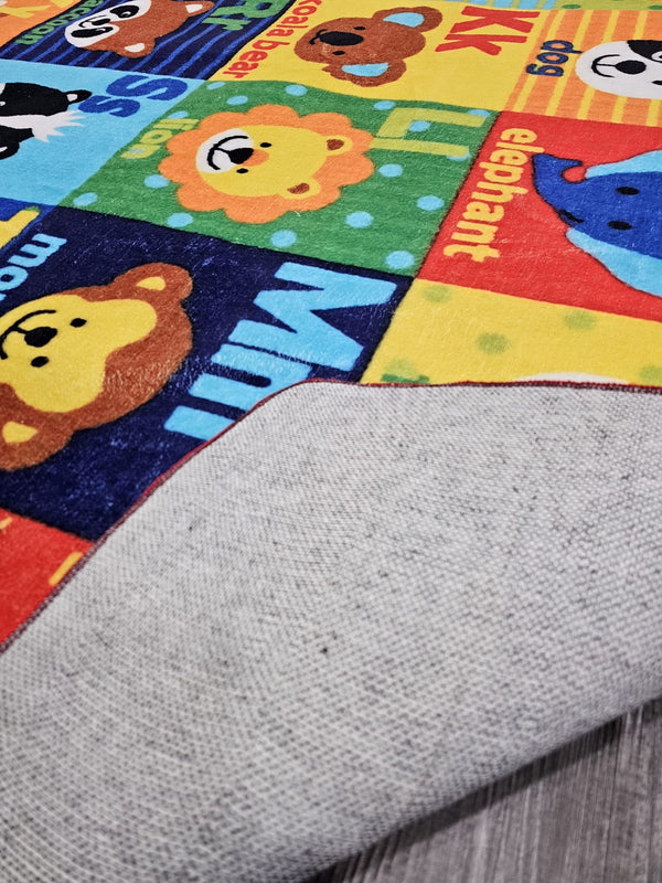 Colourful Abc educational kids rug - mrrugs.com.au