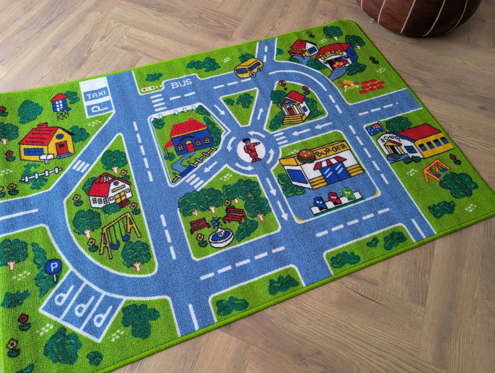 City traffic kids Roads rug