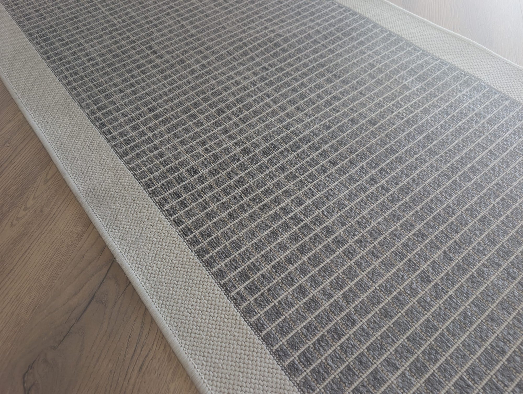 Cream grey flatweave Chino 80 cm Wide