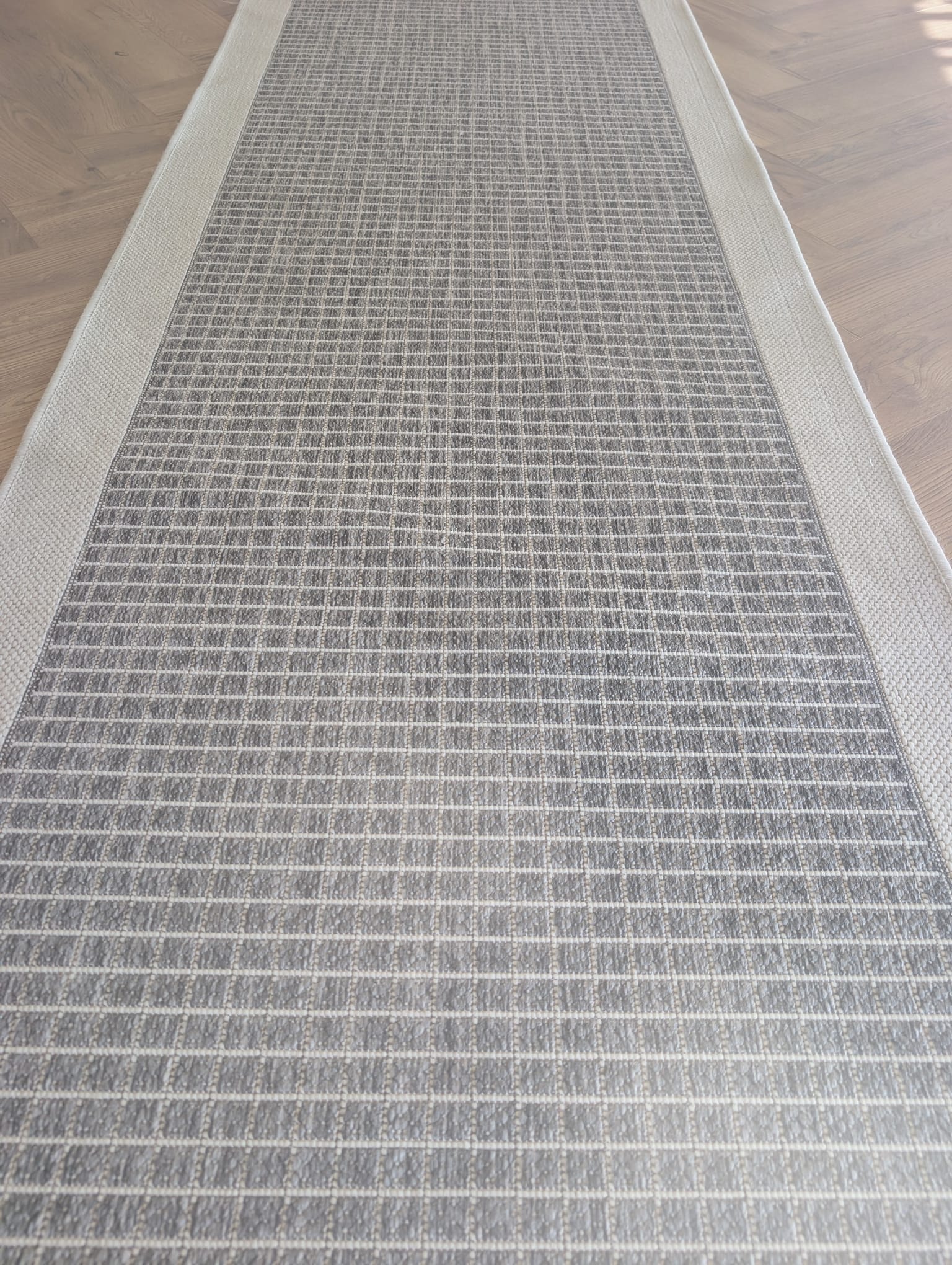 Cream grey flatweave Chino 80 cm Wide