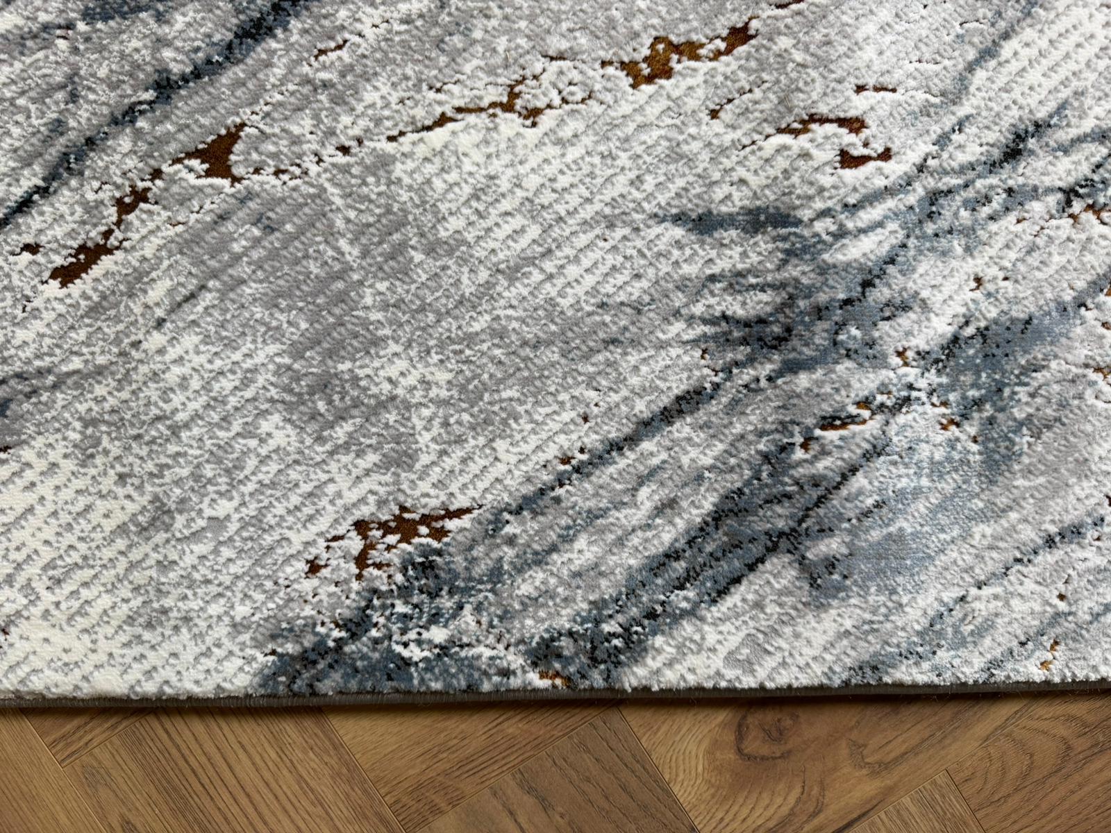 Merry grey  multi cracked glass 80 cm Wide Runner