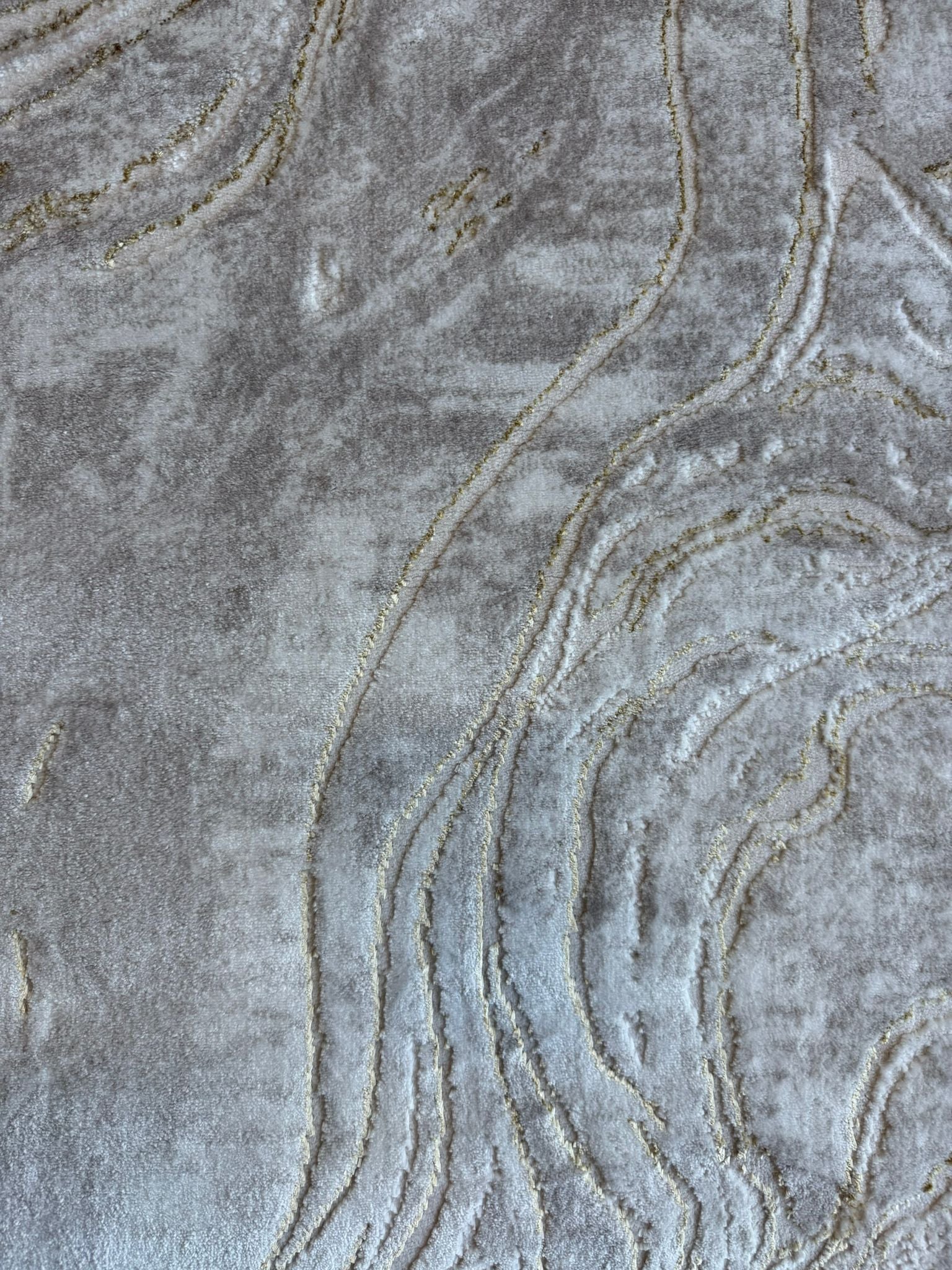 Cream gold Lazer Modern washed-out Runner 80cm wide