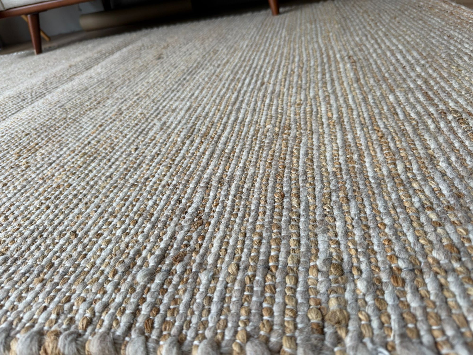 Nomad Wool Jute Textured Natural Rug – Natural