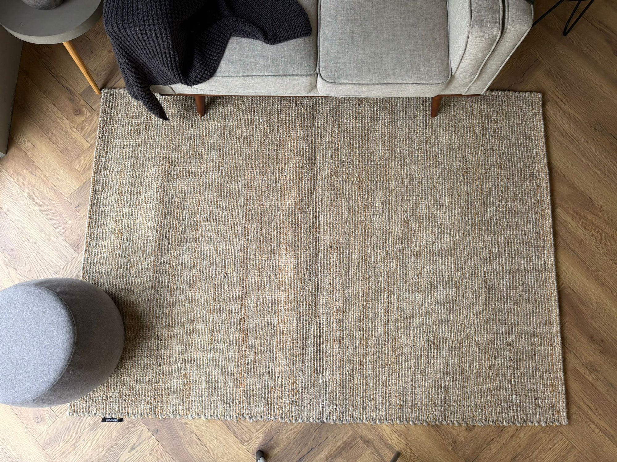 Nomad Wool Jute Textured Natural Rug – Natural Brown