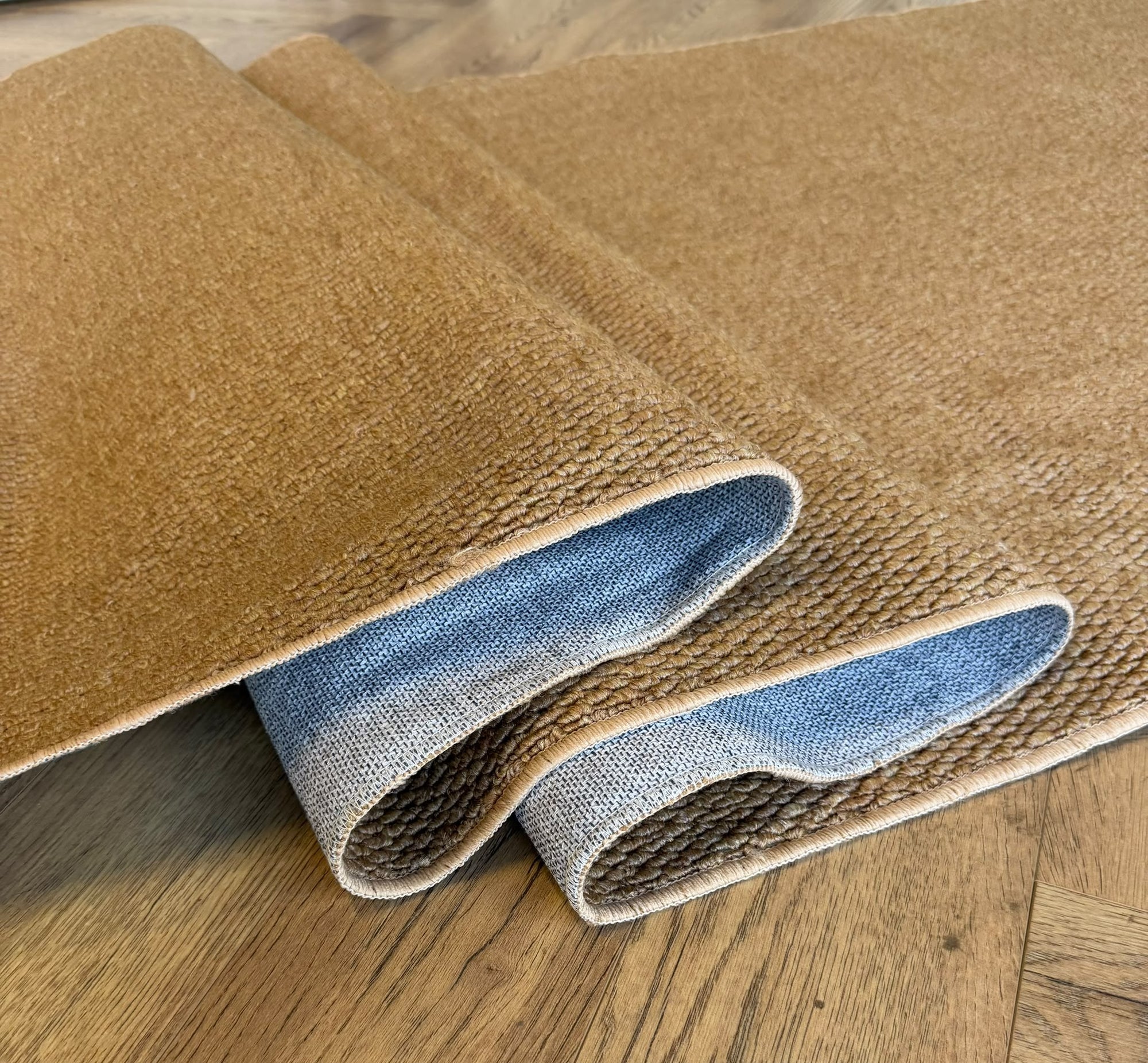 Vela Plain copper Hallway Runner 100cm wide