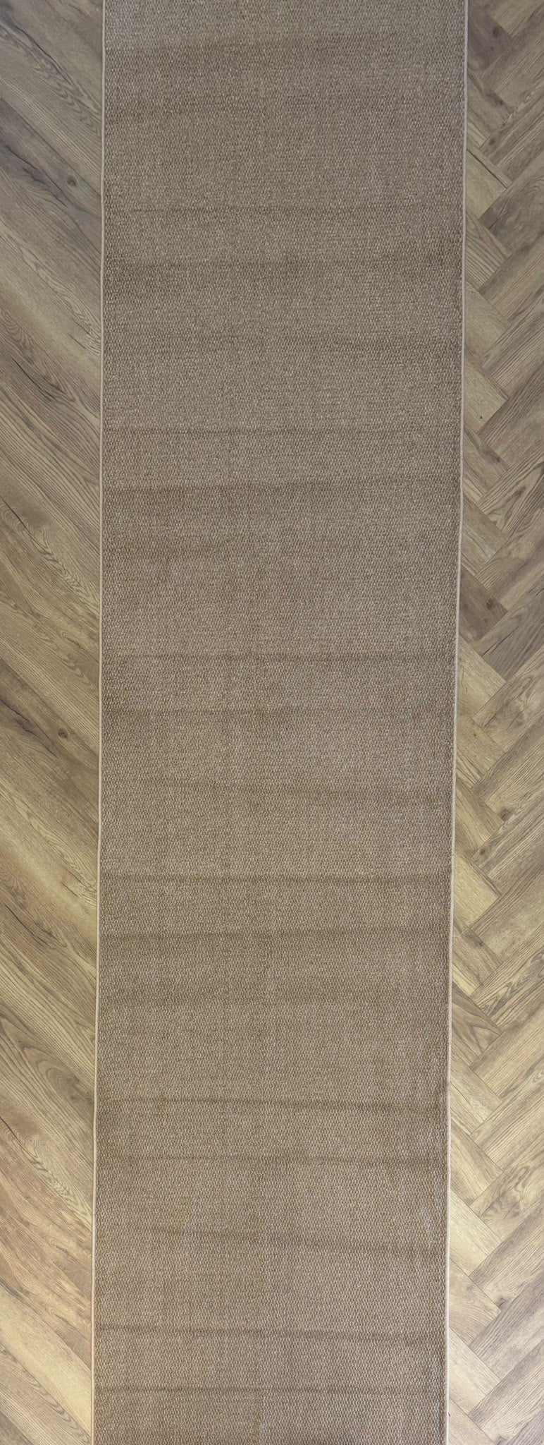 Vela Plain copper Hallway Runner 100cm wide
