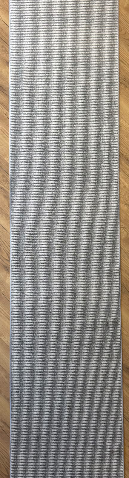 Vela grey white stripes Hallway Runner 100cm wide