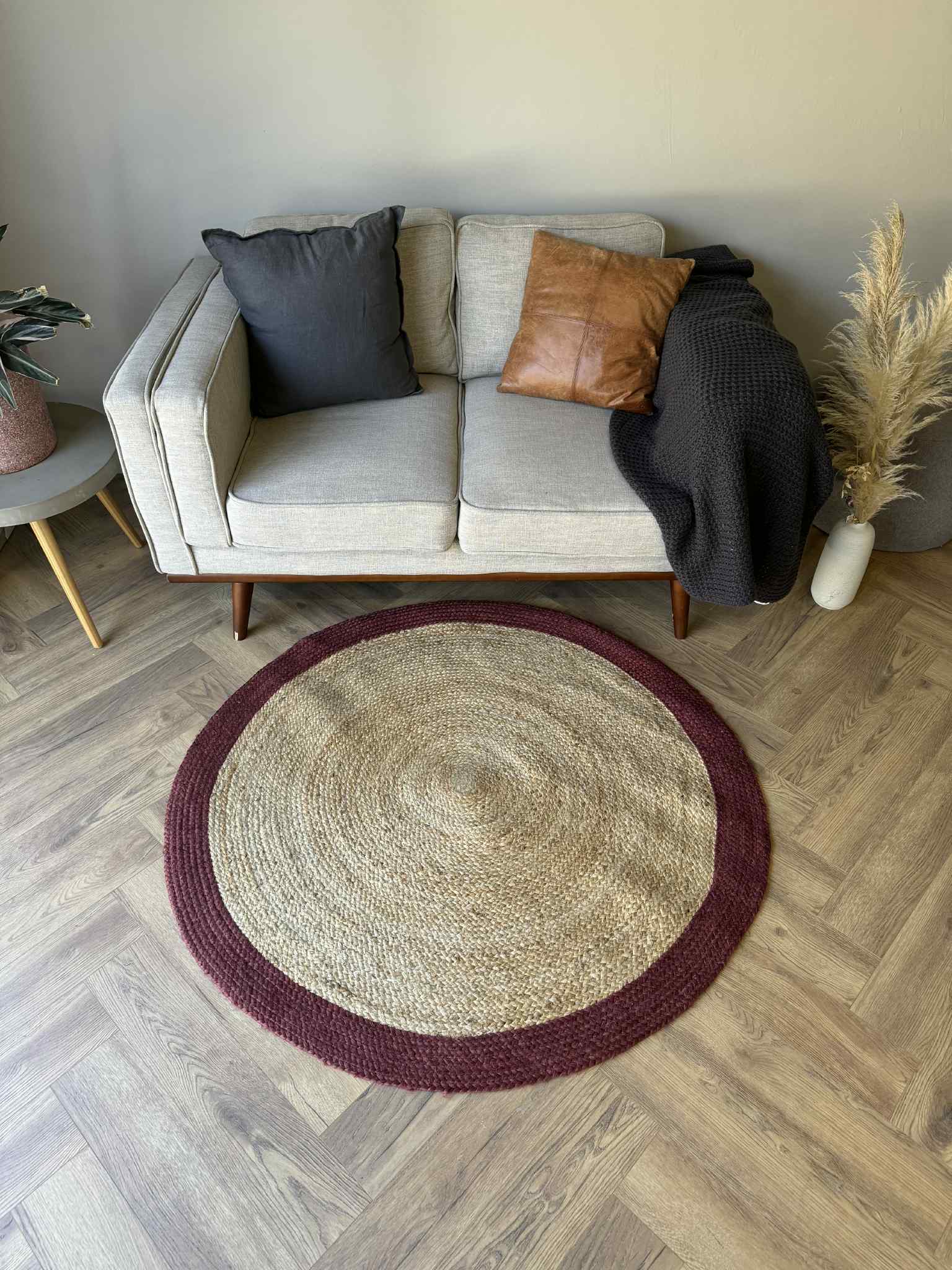 Jute Redcircle 130cm