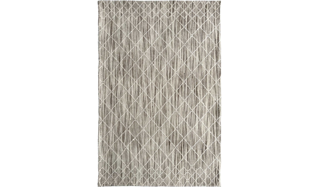 Clare Natural Diamond Lattice Wool Rug