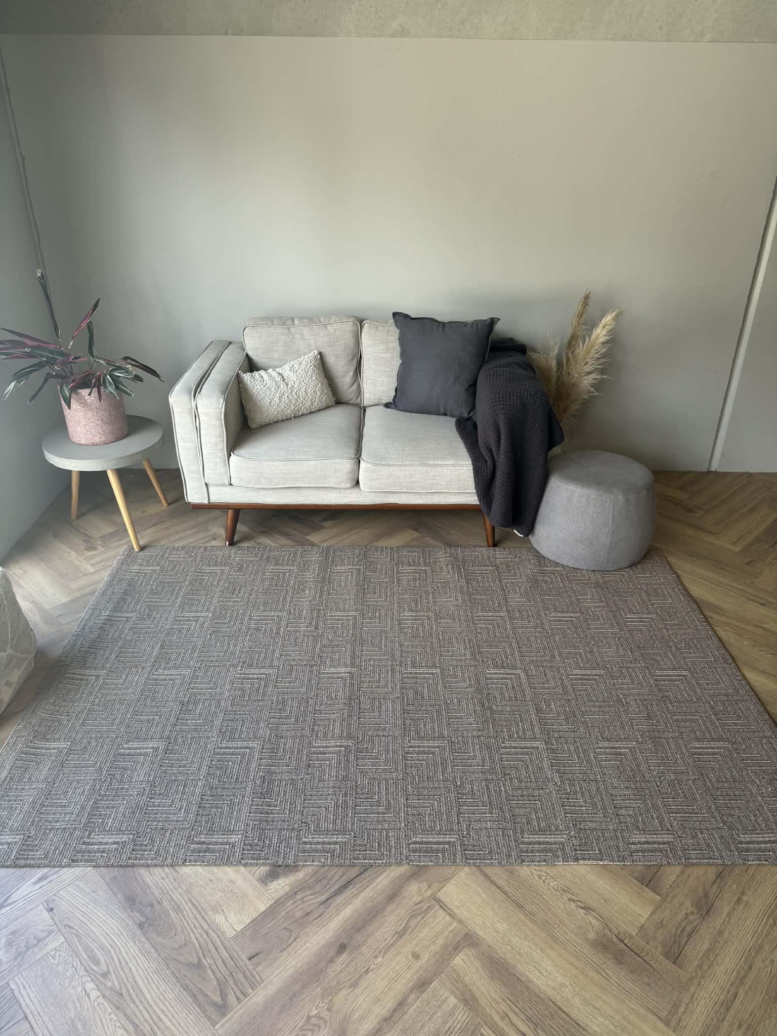 Nikotex Urban Weave Taupe Geometric Rug 160x230