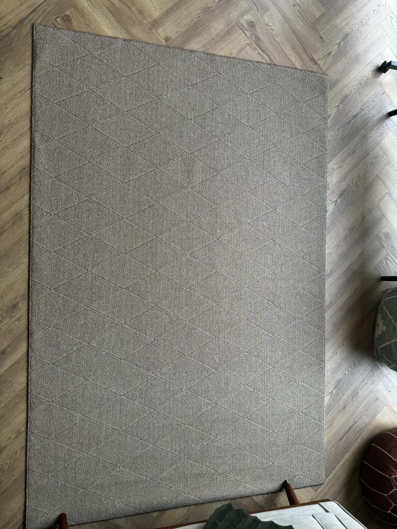 Urban Weave Lattice Beige Rug 160x230