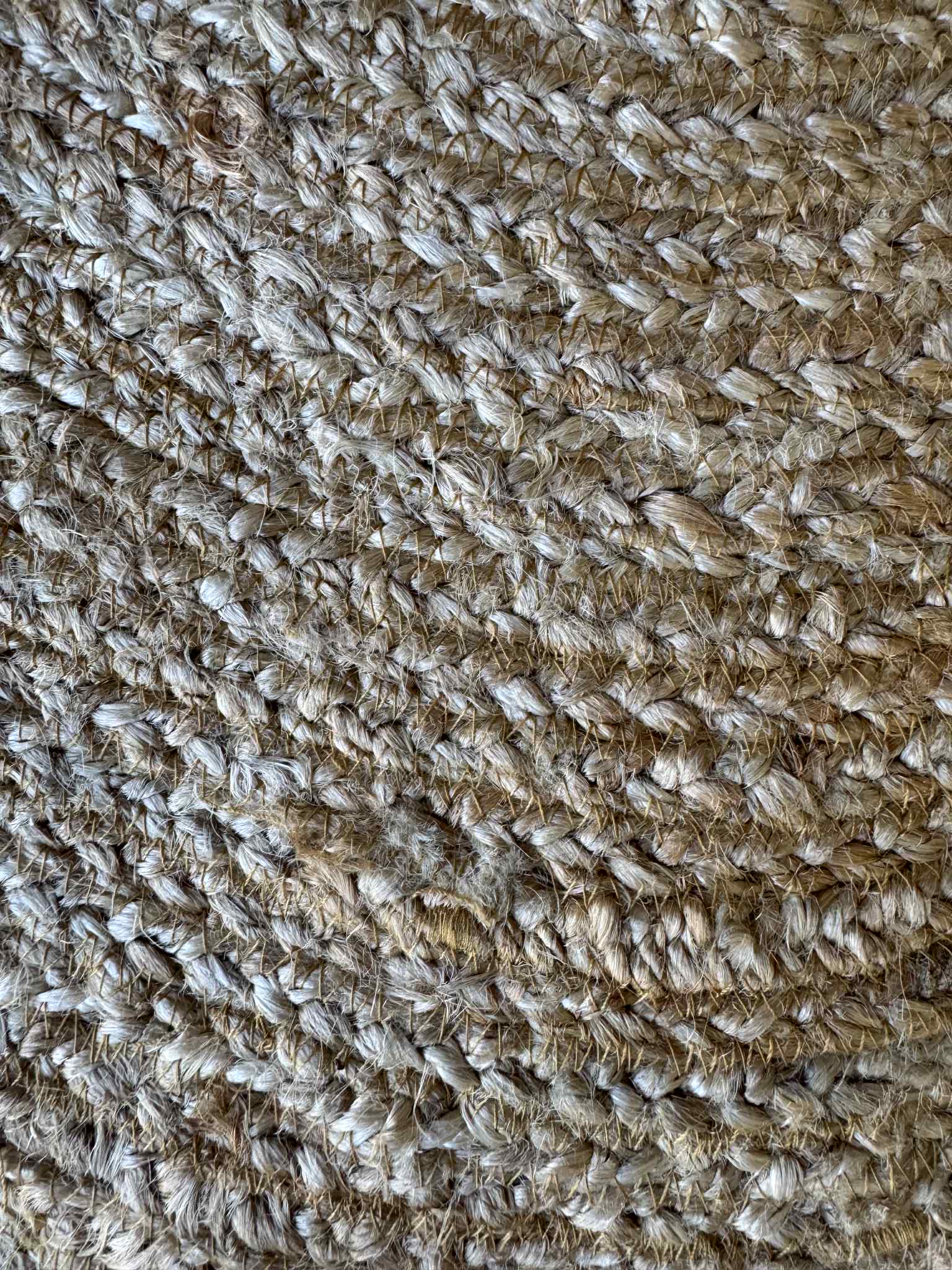 Braided Jute circle mustard rug 130cm