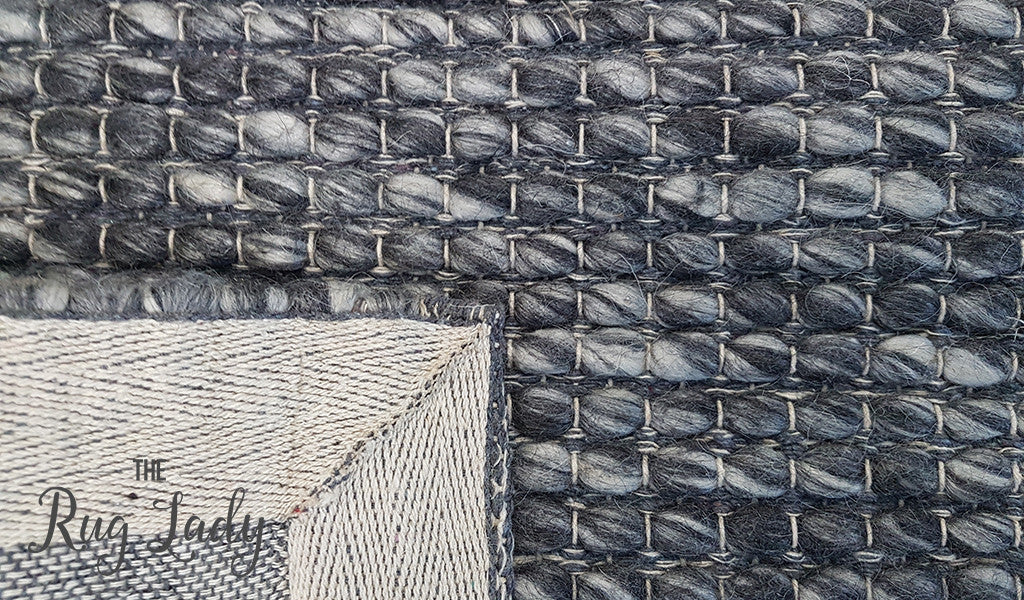 Essence Scandinavian Dark Grey Felted Wool Rug