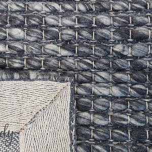 Essence Scandinavian Dark Grey Felted Wool Rug