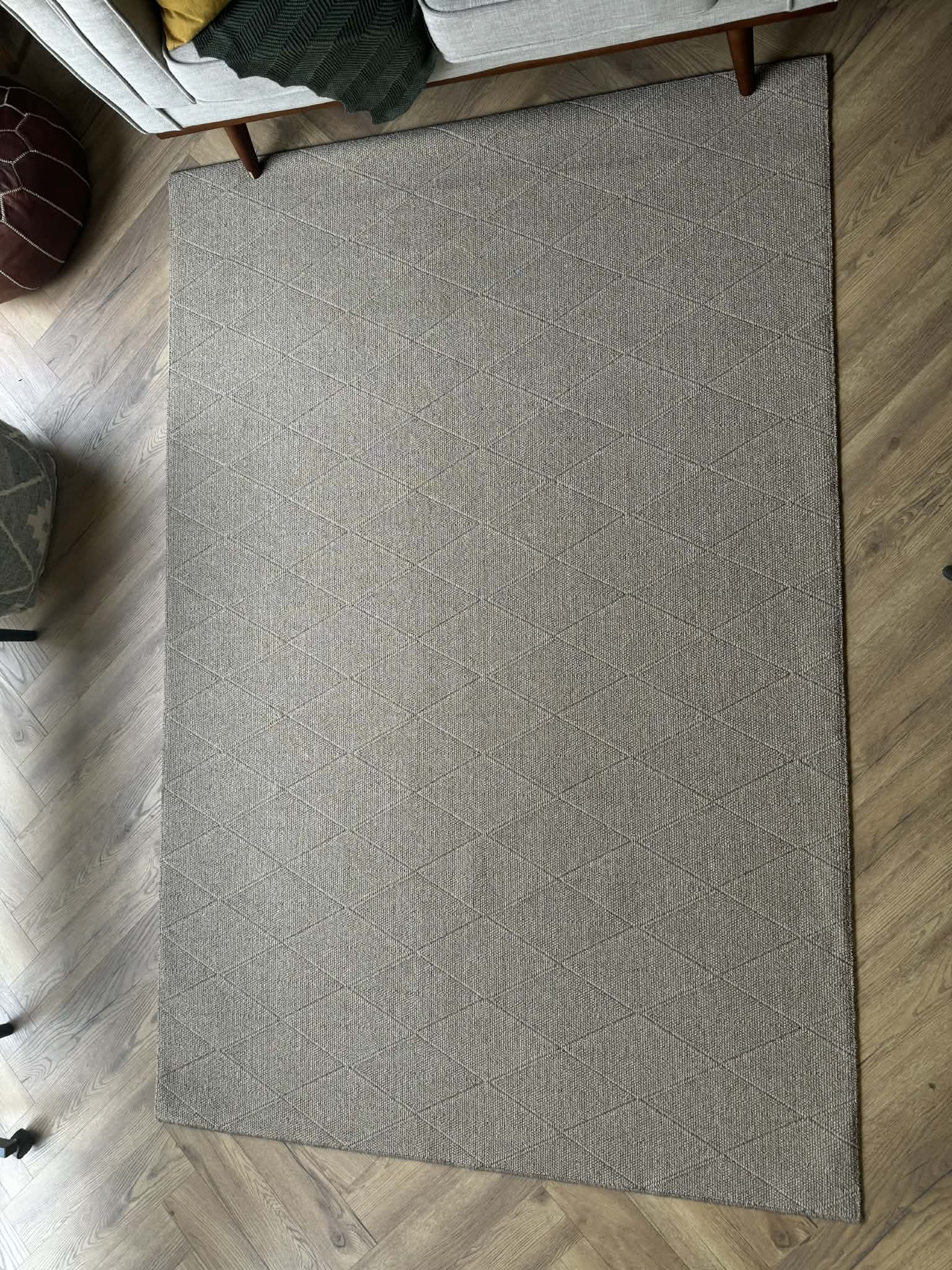 Urban Weave Lattice Beige Rug 160x230