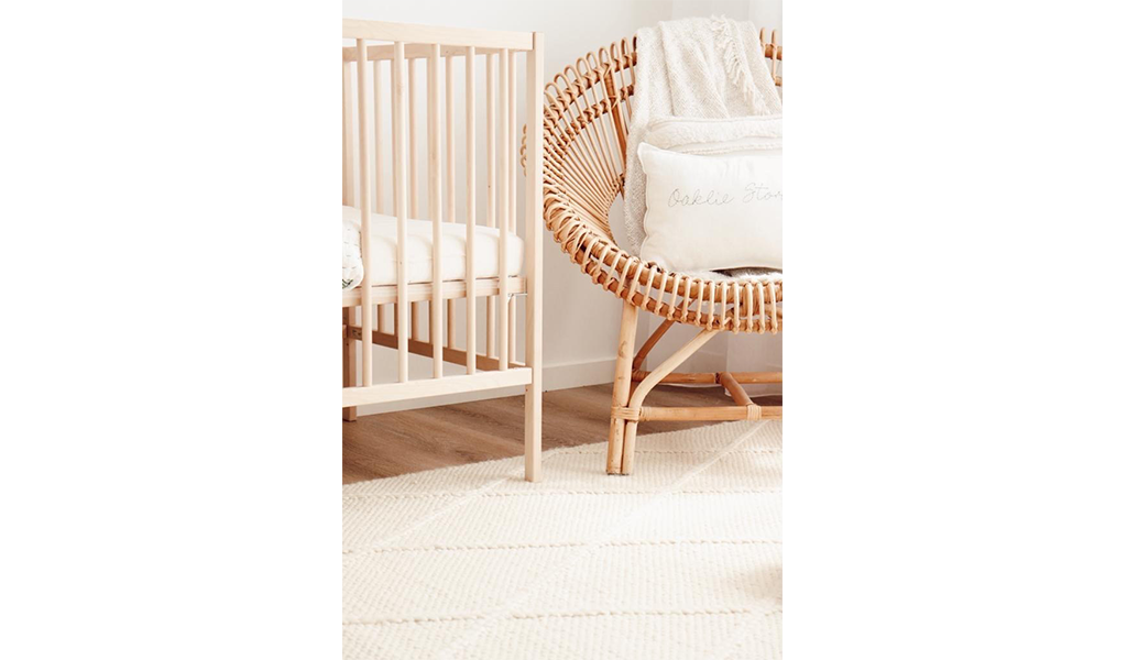 Darcy Diamond Cream Felted Wool Rug