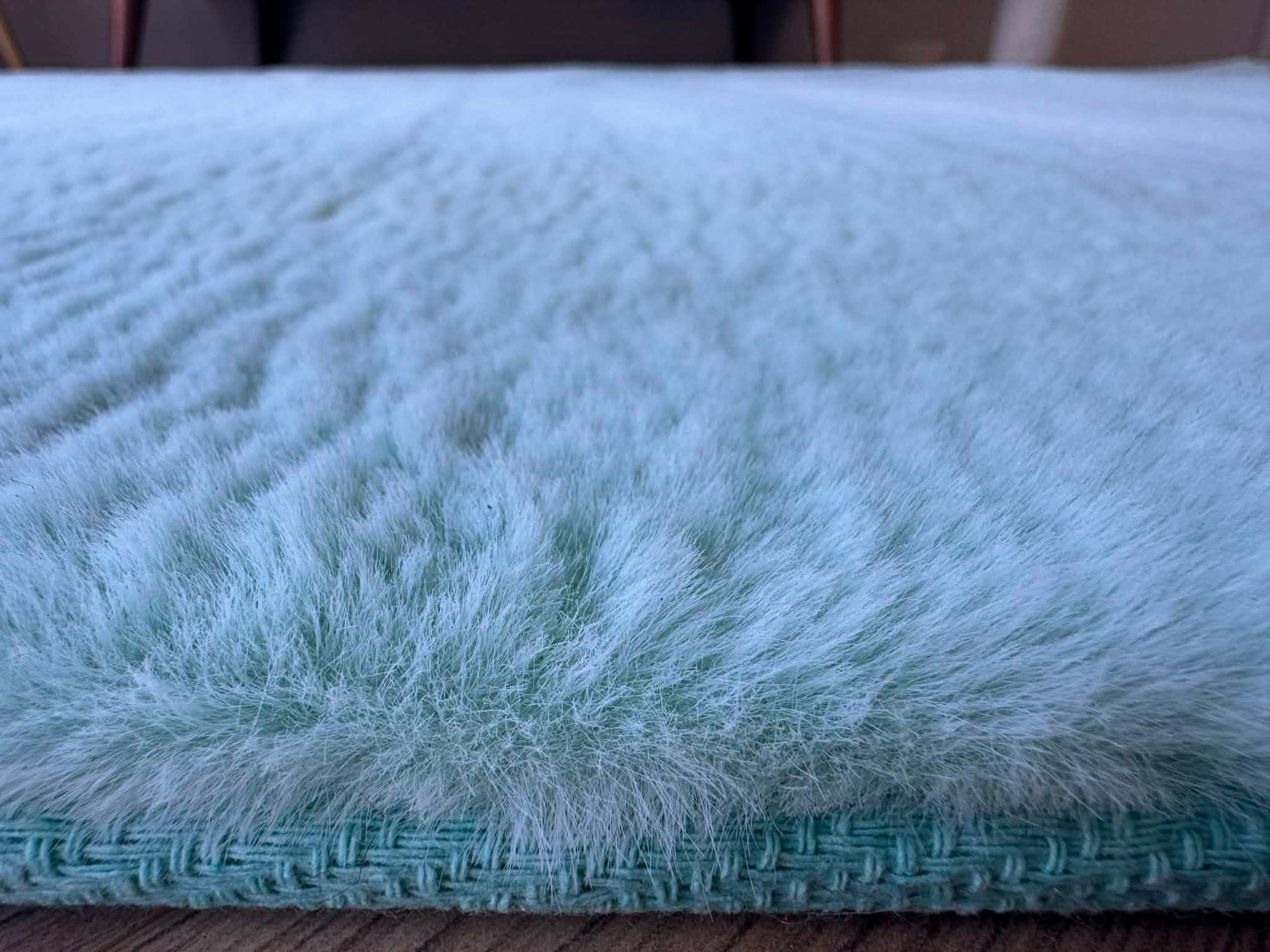 Faux Fur Turquoise soft shaggy floor rug