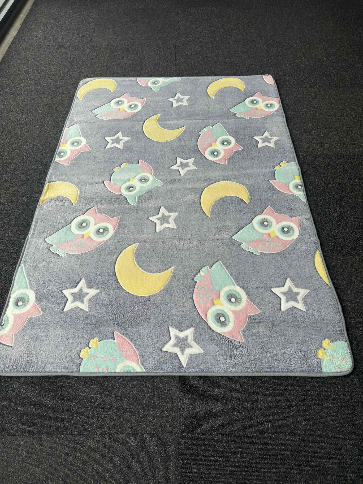 Glow in the Dark Owl Kids Rug