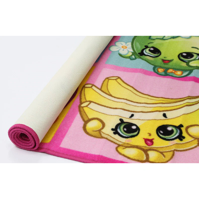 Shopkins collage pink Kids Rug