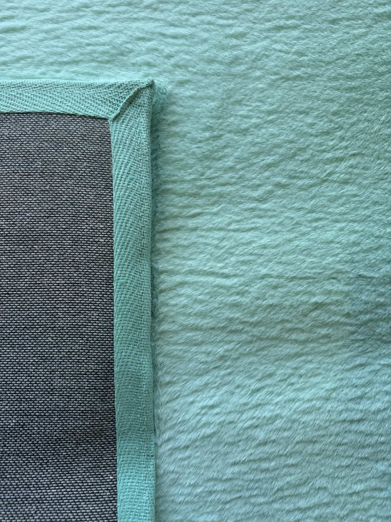 Faux Fur Turquoise soft shaggy floor rug