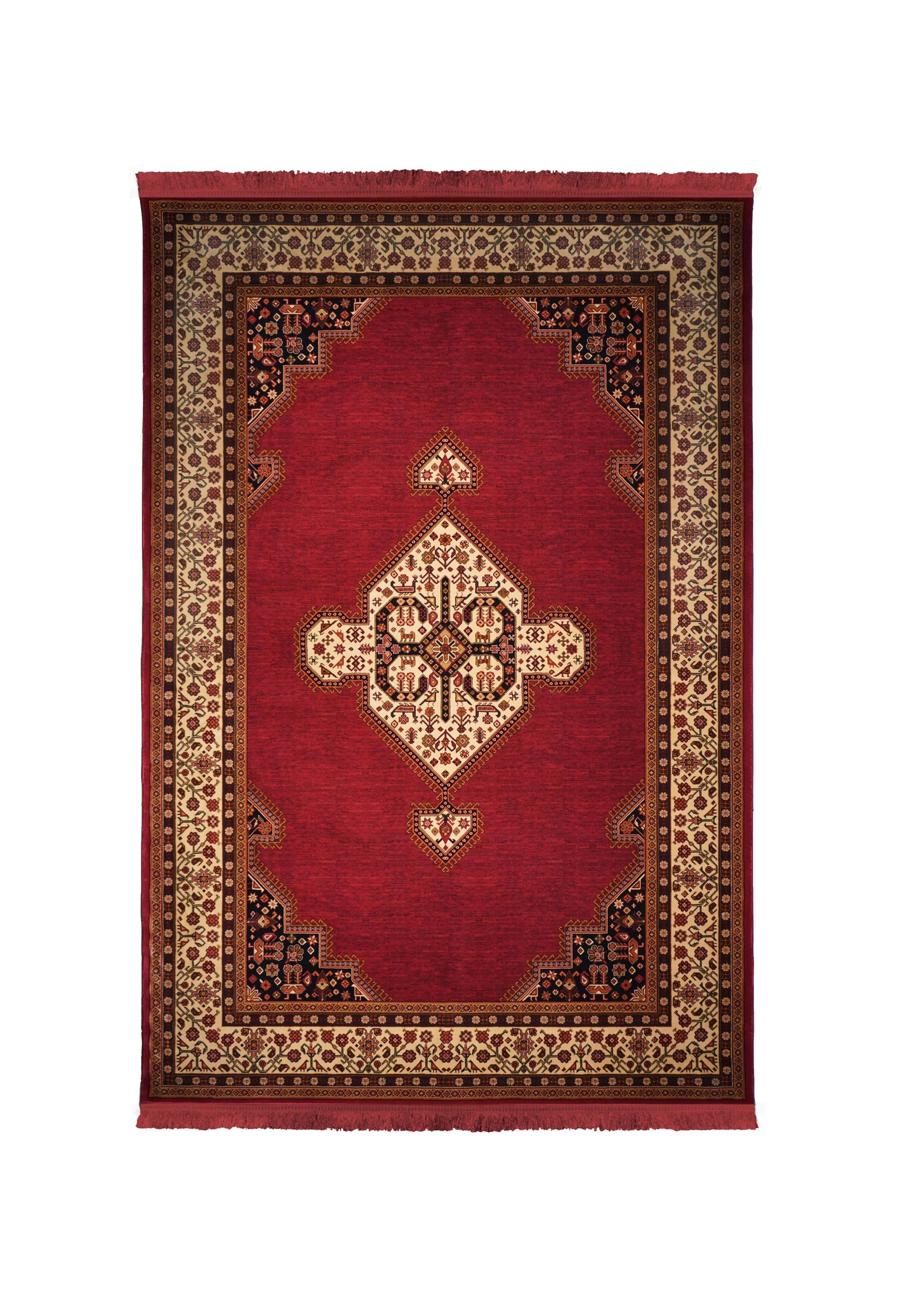 Hive 411 Medallion Traditional red rug
