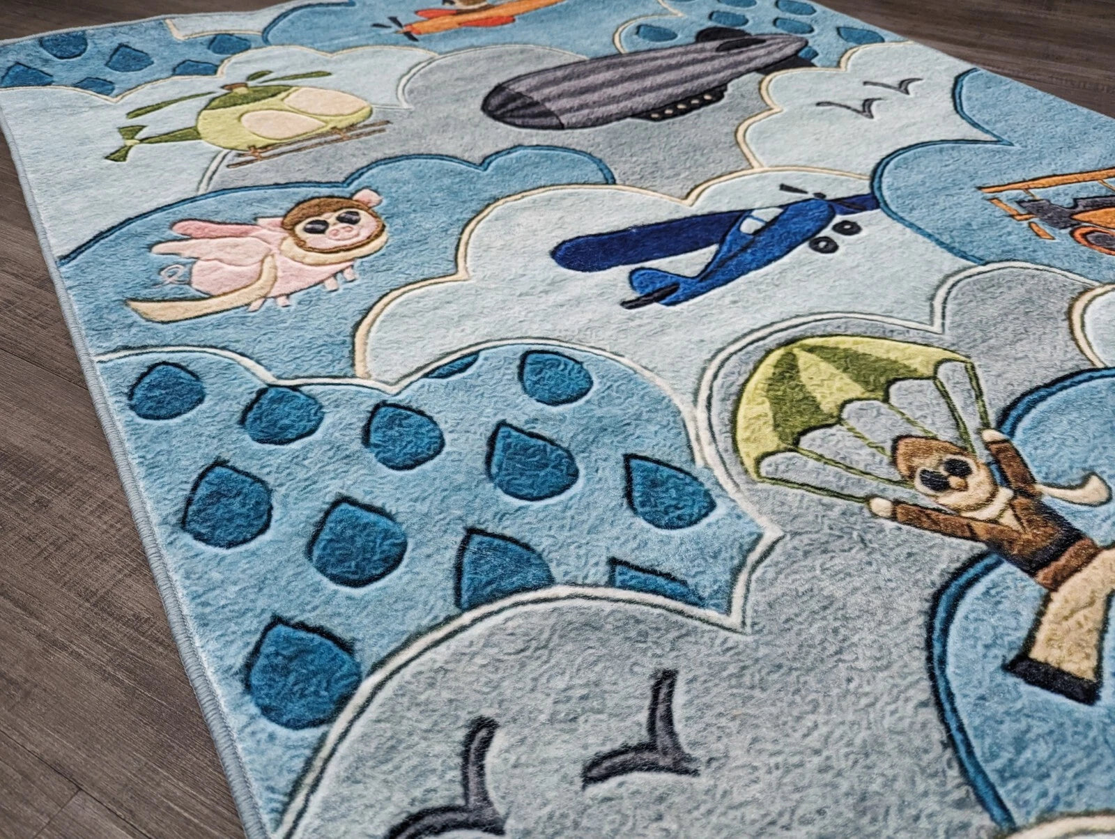 Kids bedroom sky Planes kids rug