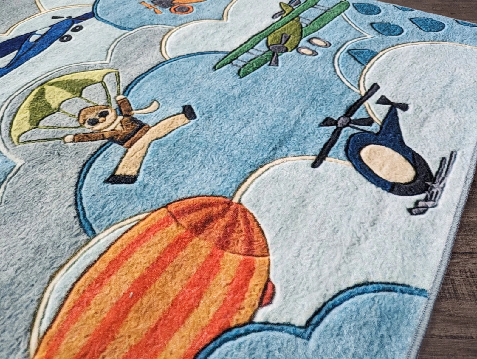 Kids bedroom sky Planes kids rug