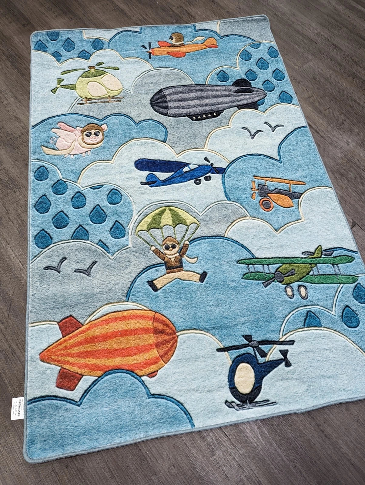 Kids bedroom sky Planes kids rug