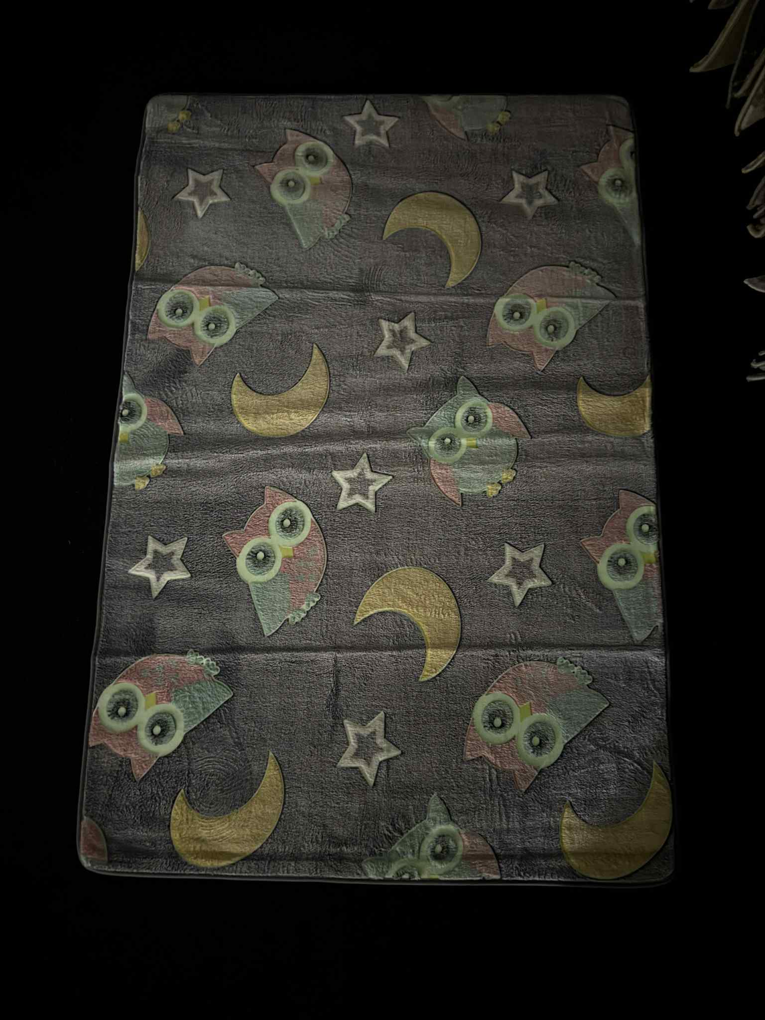 Glow in the Dark Owl Kids Rug